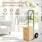 Costway Heavy Duty Hand Truck 660lbs Capacity Trolley Cart with Foldable Nose Plate Black/Red